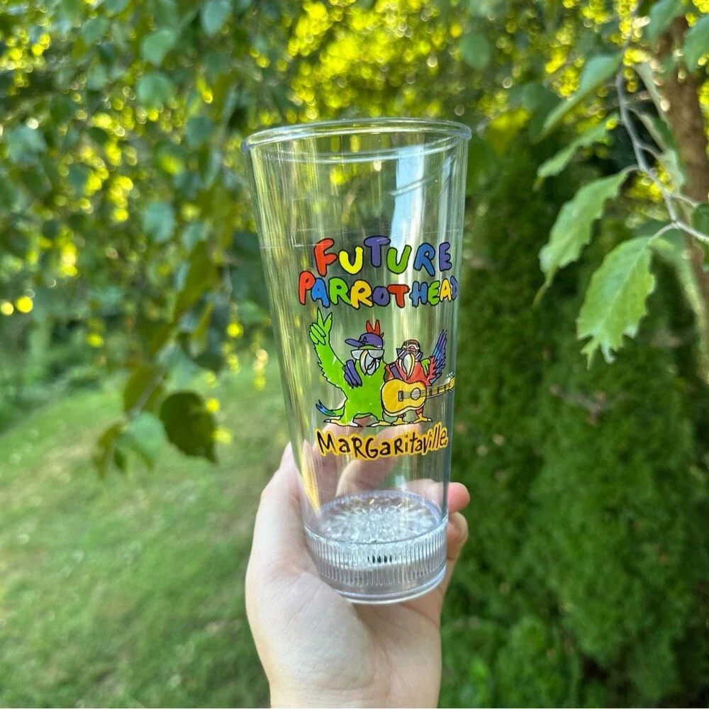 Future Margaritaville Parrot Head Light Up Drinking Glasses Souvenir